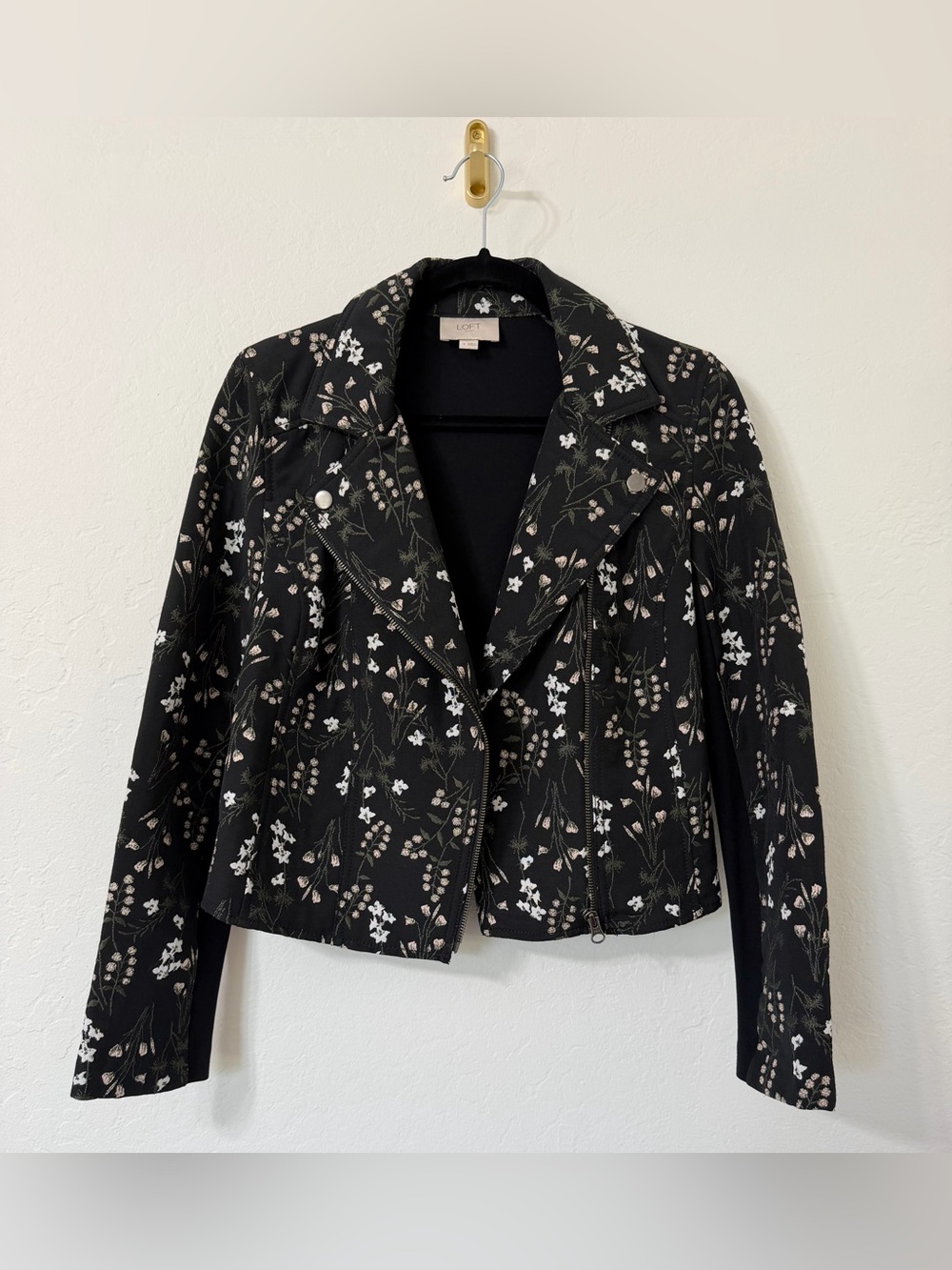 LOFT Floral Moto Jacket/Blazer